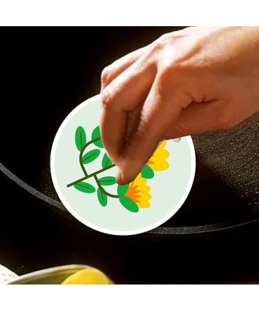 Wood Pulp Sponge Wipe - Flower Pattern Dish Sponges for Washing Dishes Kitchen Sponges Pack Hangable Design for Kitchen Cleaning Tables - Buy Online on GoSupps.com