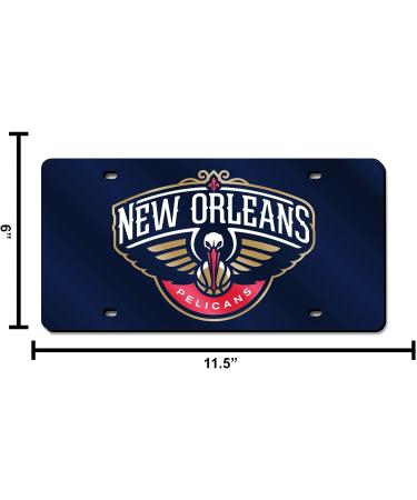 Rico Industries NBA Philadelphia 76ers Laser Inlaid Metal License Plate Tag New Orleans Pelicans Navy - Buy Online on GoSupps.com