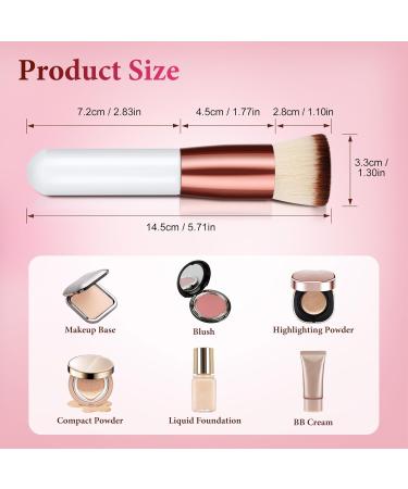 GlasFlength Contouring Fluid Foundation Brush Large Makeup Brush Professional Kabuki Makeup Brush Perfect for Blending Liquid Cream or Powder Cosmetic for Women (White) - Buy Online on GoSupps.com