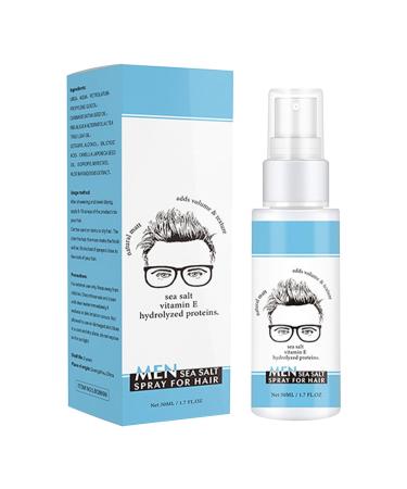 Men's Sea Salt Spray Sea Salt Spray for Hair Men Natural & Organic Creates Waves and Textures with a Matt Finish Quick Texturizing Hair Styling Volume Spray (50ml)