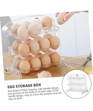 Kitchen Accessories Clear Egg Multi-layer Tray Household Storage Kitchen Container re-usable - Buy Online on GoSupps.com