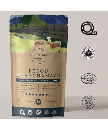 Virgin Hill Coffee - Organic Peru Black - Bold Intensity & Dark Roast - Three Quarters of a Pound of High-Grade Coffee Beans - 12oz / 340 grams Whole Bean 12oz. / 340 grams - Buy Online on GoSupps.com
