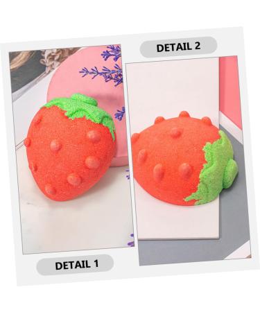 4pcs Strawberry Bath Ball - Natural Foaming Bath Salt with Essential Oils | Cute & Relaxing Bathing Experience - Buy Online on GoSupps.com