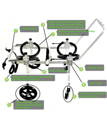 Dog Wheelchair for Back Legs Adjustable Dog Wheelchair Pet/Doggie Wheelchairs with Disabled Hind Legs Walking Mobility Recovery Aid - Easy to Assemble (Size : M) Medium - Buy Online on GoSupps.com
