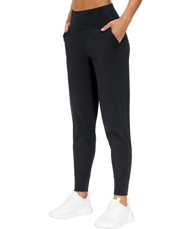 THE GYM PEOPLE Women's Lightweight Joggers | Athletic Leggings for Workout, Yoga, Running | Tapered Lounge Pants - Black - Buy Online on GoSupps.com