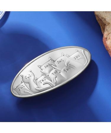 Dreamtimes Cute Cat Hair Clip Hair Pins Cute Small Cat Animals Hair Clips Sweet Cat Hair Clip Hair Accessories Vintage Large Hand Crafted Metal Barrettes French Hair Clip for Women (Silver) - Buy Online on GoSupps.com