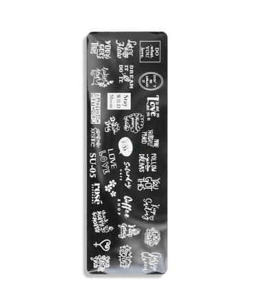 Sanwood Nail Stamping Plates Human Face Patterns Nail Art Stamping Templatees Manicure Tool Kit Manicure Art Stainless Steel Printing Plate for Girl Women 5