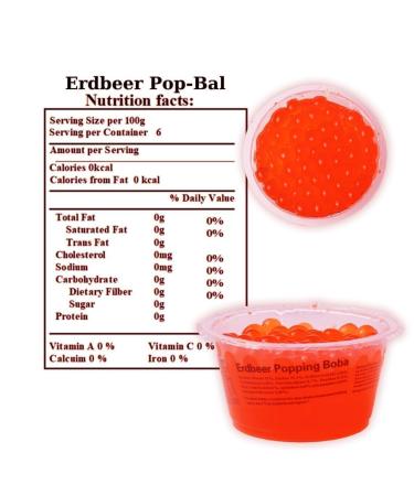 Bubble Tea DIY Kit - Exotic 100% Vegetarian & Gluten-Free Boba Set with Strawberry Popping Pearls Mango Syrup & Jasmine Green Tea - Buy Online on GoSupps.com