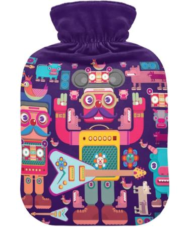 Naanle Robot Musician Hot Water Bottle - Transparent Hand Warmer for Pain Relief & Cold Therapy | 1L | Ideal for Comfort & Relaxation - Buy Online on GoSupps.com