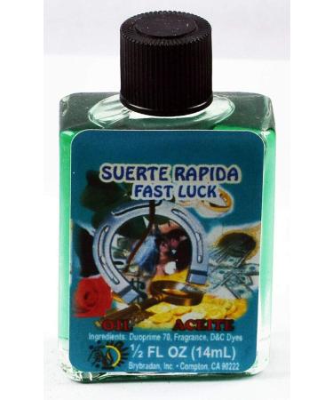 3 Pieces BRYBRADAN Fast Luck Spiritual Oil Suerte RAPIDA ACEITE ESPIRITUAL -1/2 FL OZ 14.7ML