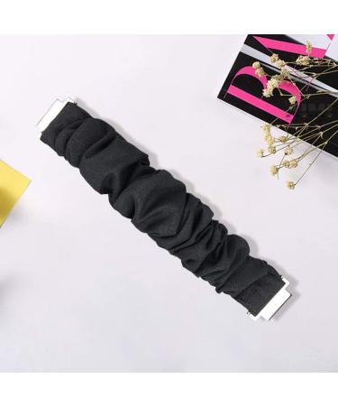 Compatible for Popglory P22 Band  Fabric Elastic Scrunchie Elastic Women Cute Replacement Straps Compatible for Popglory P22 / Donerton Smartwatch / iTouch Air 3 / IOWODO R3Pro Smartwatch Black - Buy Online on GoSupps.com