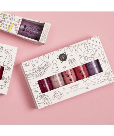 Nailmatic Kids Pink Paint Set - 5 Non-Toxic Nail Polishes for Children - Glitter Varnish - Safe Makeup for Ages 3+ - Buy Online on GoSupps.com