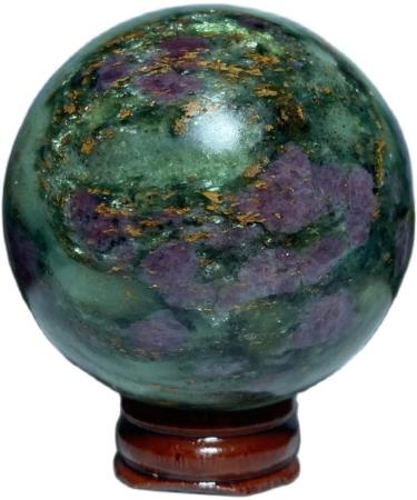 Natural Sphere Natural Gemstones Emeralds and Ruby Symbiotic Crystal Ball Hand Polished Spheres Quartz Decoration Gift 1pc (Color : 320-340g) - Buy Online on GoSupps.com