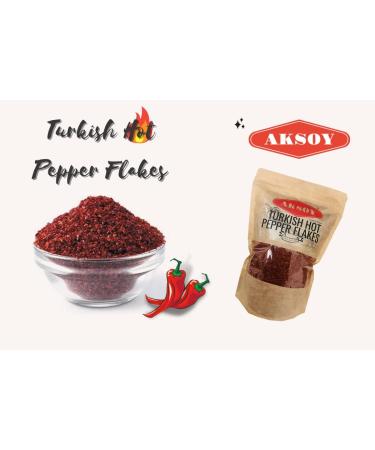 Aksoy Premium Grade Red Hot Chilli Pepper Flakes 1KG Turkish Silk Pepper Pul Biber Maras Chili Halaby Pepper Syrian Pepper No Preservatives and Natural 1 KG - Buy Online on GoSupps.com