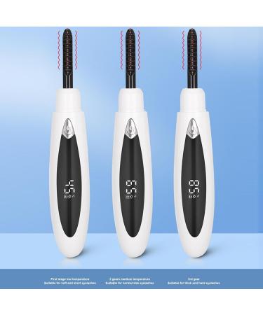 Heated Eyelash Curlers | Women's Safe Heated Lash Curler | Rechargeable Electric Eyelash Curler with LED Display Fast Heating Lash Curlers for Dating Traveling Upgraded Eyelashes-white - Buy Online on GoSupps.com