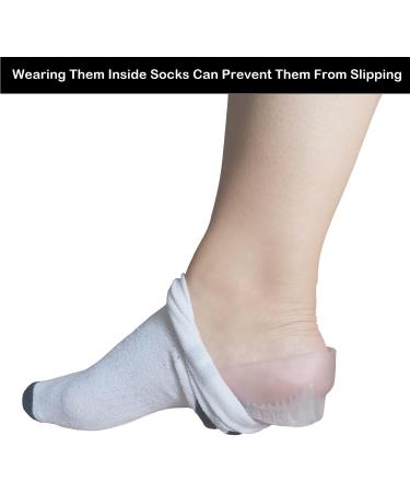 Heavy Duty Gel Heel Cups Cushion Inserts for Shock Absorption Plantar Fasciitis & Heel Pain Relief (1 Pair) - International Shipping Available - Buy Online on GoSupps.com