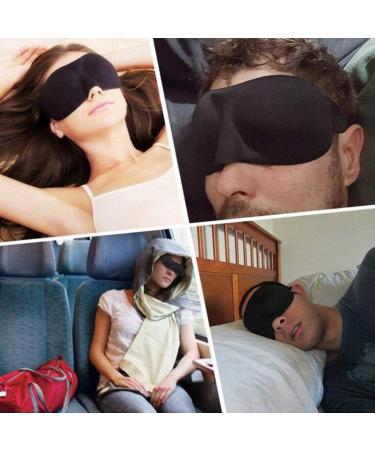 3 Pack Sleep Mask Set - Blackout Eye Masks with 3D Contoured Design for Men and Women - Includes Ear Plugs - Perfect for Travel, Nap, Meditation, and Night's Rest - Buy Online on GoSupps.com