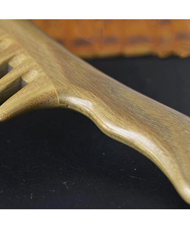 Plawee 2X Wide Tooth Natural Sandalwood Hair Comb- No Static Wooden Detangling Comb with Smooth Handle - Buy Online on GoSupps.com