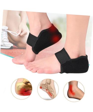 FRCOLOR Reusable Heel Protector Pads - Gel Cups for Dry Heels Non-Slip Black Heel Covers - Key Chain & Roller Bottles Included - Buy Online on GoSupps.com