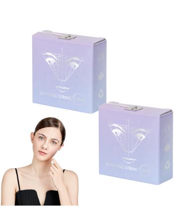 VPB 2 Pack Pre Inked White Ink Eyebrow Mapping Rope Pre-inked Mapping Wire for Permanent Makeup and Microblading Supplies Easy to Mapping Rope