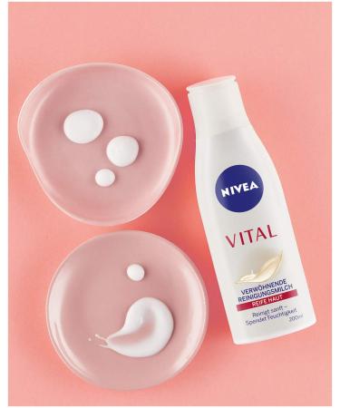 Nivea Vital Pampering Cleansing Milk 200ml - Gentle Makeup Remover & Moisturizing Facial Cleanser | International Shipping - Buy Online on GoSupps.com