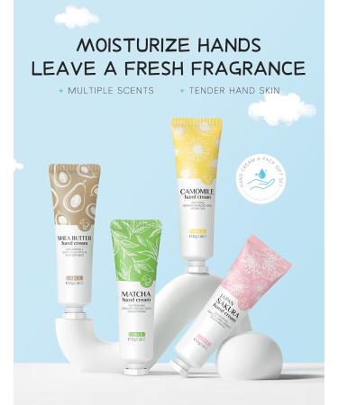 4 Pack Hand Cream Moisturizer Travel Skin Care Kit Mini Moisturizing Hand Lotion Skin Care Gift Set for Women Avocado Chrysanthemum Lavender - Buy Online on GoSupps.com