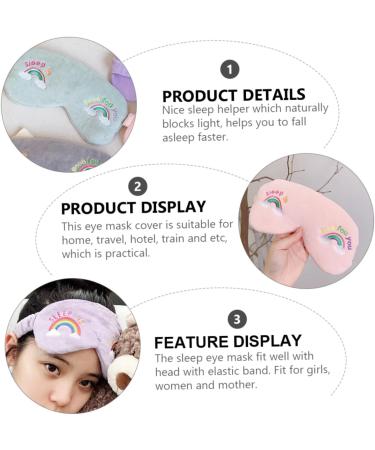 Rainbow Eye Mask Scrunchies Set - 4pcs Hair Ties with Bows and Teeth, Wired Head Wraps for Girls - Buy Online on GoSupps.com