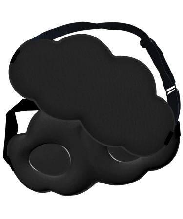 2 Pieces Blindfold Eye Cover Sleep Mask 100% Light Blocking 3D Sleeping Eye Mask Night Blindfold Sleeping Masks Sleep Eye Mask for Back and Side Sleeper Soft Sleep Mask for Men Women Black