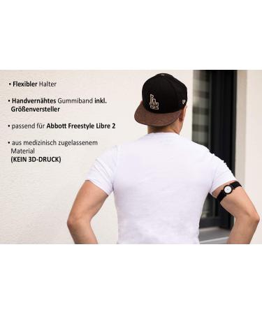 Diasticker Freestyle Libre 2 Fixing Tape | Waterproof & Strong Sensor Protection | Flexible Ring in Black (Medium: 25-35 cm) - Buy Online on GoSupps.com
