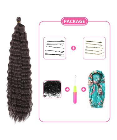 Deep Twist Crochet Hair - Ombre Kinky Curl Braided Hair Extensions 22 Inch 6 Packs - Synthetic Curly Hairstyle - Buy Online on GoSupps.com