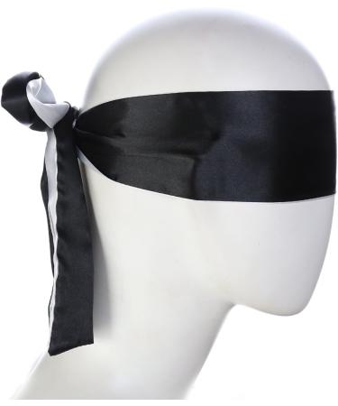 Luxury Black Satin Eye Mask - Silk Blindfold for Sleep | 59 Inch Eye Sleeping Mask - Buy Online on GoSupps.com