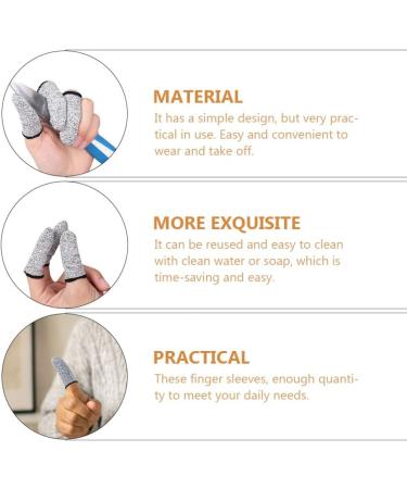FOMIYES 6 Pairs Cut Resistant Gloves & Finger Guards | Reusable Finger Cots & Protectors for Safe Work | Durable HPPE Elasticity - Buy Online on GoSupps.com