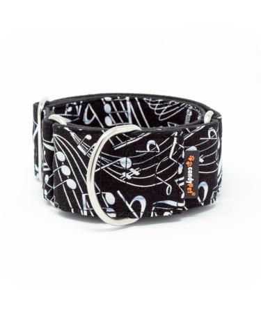 candyPet Martingale Dog Collar Model Music MM: Ancho 4 cm (30-50cm di metro) Music