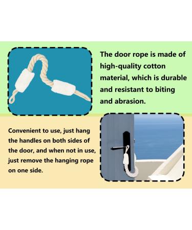 ZoeTekway Cotton Door Stop Handle | White Door Cord Clamp for Child & Pet Finger Protection | International Shipping Available - Buy Online on GoSupps.com