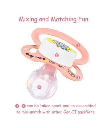 Shop LittleForBig Large Shield Pacifier Generation II - Adult Size Astro Babies Pink Bunny Pattern | Premium International Shipping Available - Buy Online on GoSupps.com