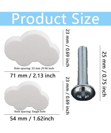 Buy Zeaying 6-Piece Wood Handle Chest of Drawers - Kids Room Cabinet Handles in Cloud Design (2 Sizes) - Perfect for Boys & Girls! - Buy Online on GoSupps.com
