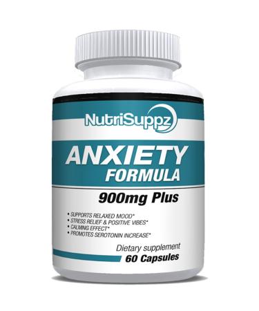 Anti Anxiety Formula 900 mg With Gaba L-Theanine 5-HTP - 60 Capsules
