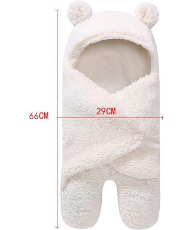 Yinuoday Baby Hooded Swaddle Blanket | Fleece Sleeping Bag for Newborn Boys and Girls - White - Buy Online on GoSupps.com