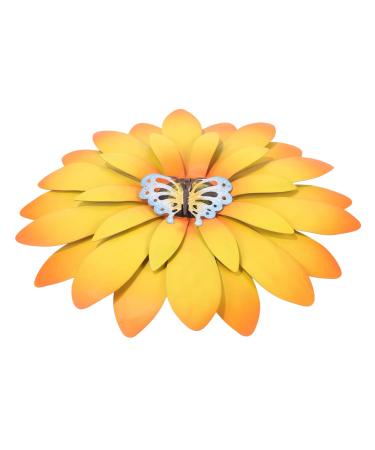 Yardenfun Hanging Wall Art Wall Hanging Home Decor 3d Flowers for Wall Decoration 3d Wall Art Decoration Manual Pare 21x21cm Yellow