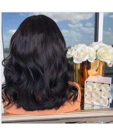 BGHJUE African Wig Black Short Roll Hair Synthetic Lace Front Wigs For Black Women Soft Hair Heat Resistant Hair