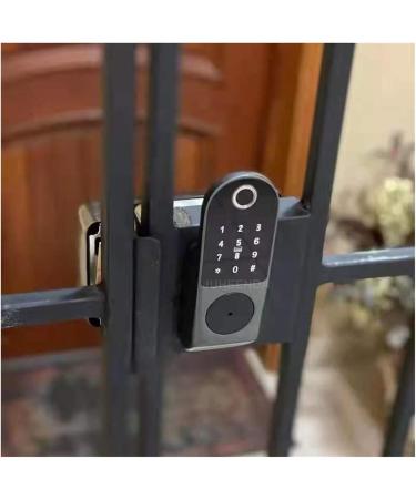 No Wiring Security Home Gate Door Keyless Entry Card WiFi Smart Door Lock Digital Dou Side Fingerprint Rim Lock (Color : (Dou) Remote) (Basic with Remote) - Buy Online on GoSupps.com
