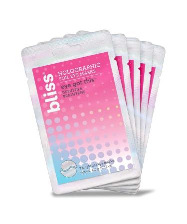 Bliss Eye Got This Holographic Foil Eye Masks for Refreshing and Awakening Eyes, Reduces Puffiness and Dark Circles | Clean | Cruelty-Free | Paraben Free | Sulfate Free | Vegan | 5 Pack