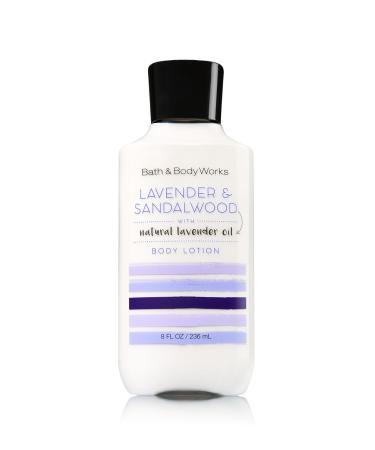 Bath and Body Works Lavender and Sandalwood Body Lotion 8 Ounce Full Size Moisturizing Lotion