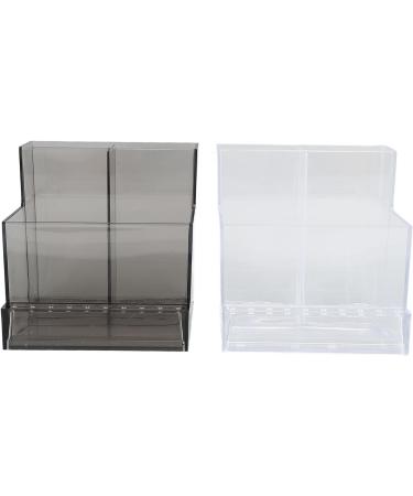 Nail Drill Bit Holder Box Organizer for Nail Tools Multipurpose Waterproof Durable Transparent Grey Nail Tools Display Stand - Buy Online on GoSupps.com