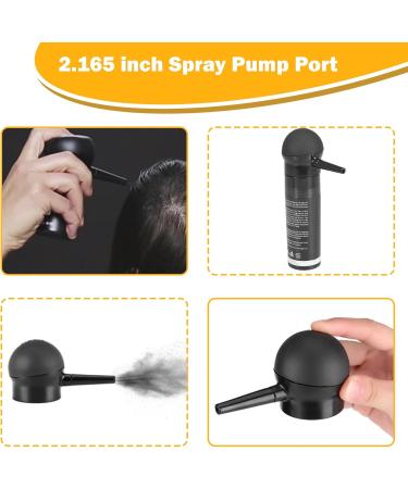 DAUERHAFT Professional Hair Fibers Pump Applicator - Spray Atomizer for Hair Thickening - 2.165 Inch Nozzle - Black - Buy Online on GoSupps.com