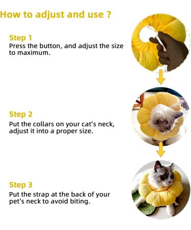KUDES Sunflower Small Dog Recovery Collar - Adjustable E-Collar for Wound Healing - Elizabethan Collar for Small Pets - Cute Design - Size Small (up to 4lb) - Buy Online on GoSupps.com