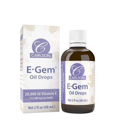 Carlson - E-Gem Oil Drops 20000 IU Vitamin E All-Natural Moisturizes & Nourishes Skin 2 fl oz