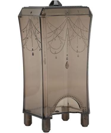 Verdant Touch Round Cotton Pad Dispenser - Transparent Grey - ABS - Dustproof Easy Accessible - Sturdy - For Cotton Pads - Buy Online on GoSupps.com