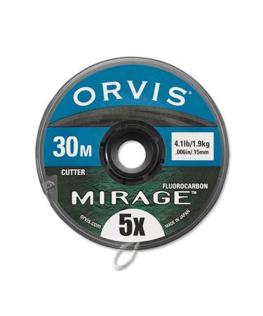 Orvis Mirage Tippet Material - Pure Fluorocarbon Fly Fishing Tippet with Patented Extrusion Taper Technology, Size 0X-7X Trout 5X
