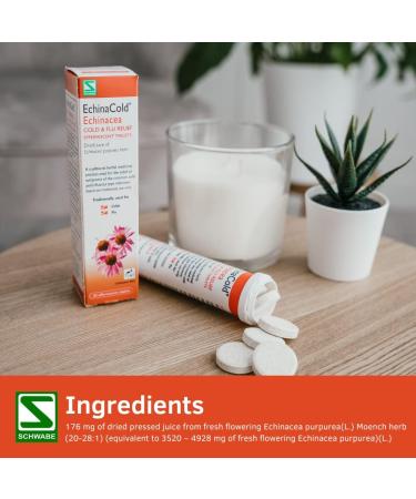 Schwabe Pharma EchinaCold Cold & Flu Relief - 20 Effervescent Tablets - Buy Online on GoSupps.com